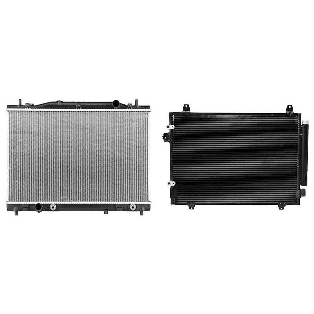 2004-2007 Cadillac CTS Radiator , GM3010453. Installed view for reference.