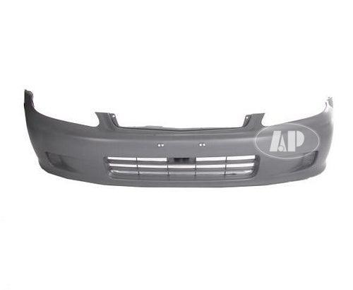 1999-2000 Honda Civic Coupe Front Bumper Primed , HO1000184. Angle view for visual reference.