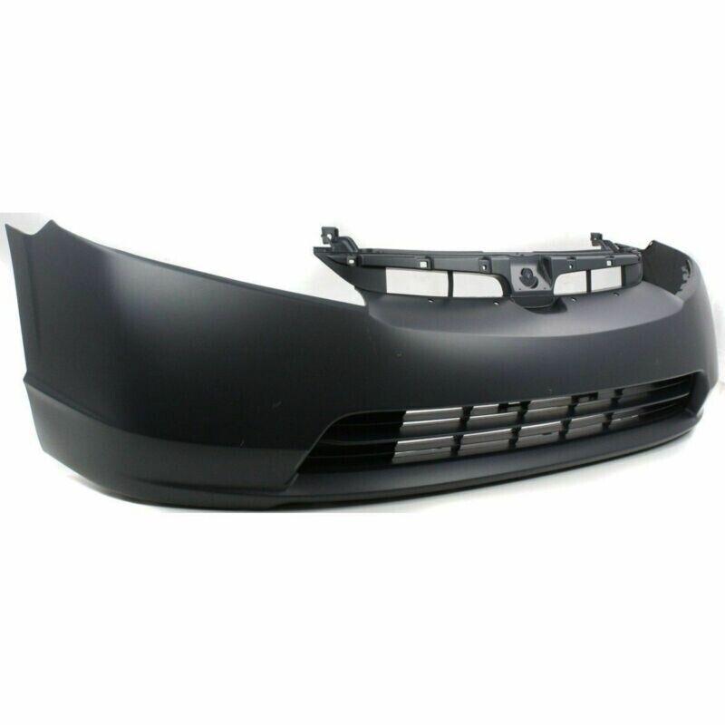 2007-2008 Honda Civic Sedan Front Bumper Primed With Grille Hole 2.0L , HO1000259. Angle view for visual reference.