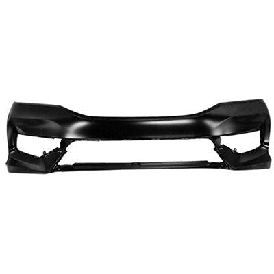2016-2017 Honda Accord Sedan Front Bumper Primed Without Sensor , HO1000302. Angle view for visual reference.