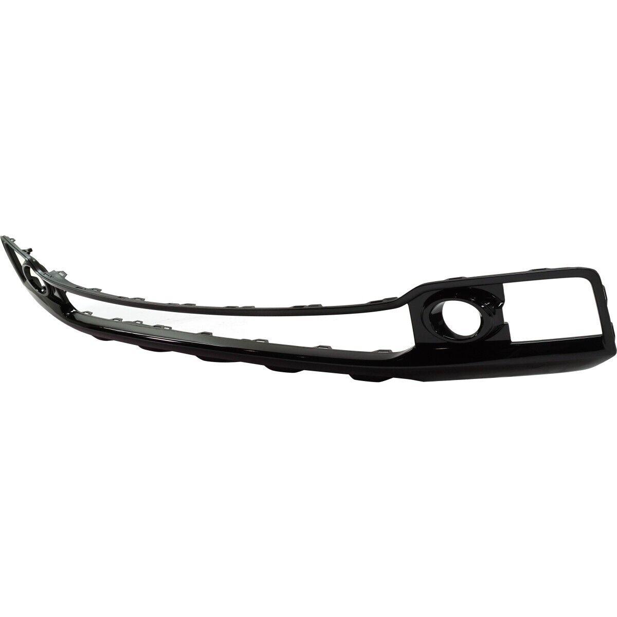 2017-2020 Honda Ridgeline Bumper Trim Front Lower Black With Fogs , HO1037103. Side view of the replacement part.