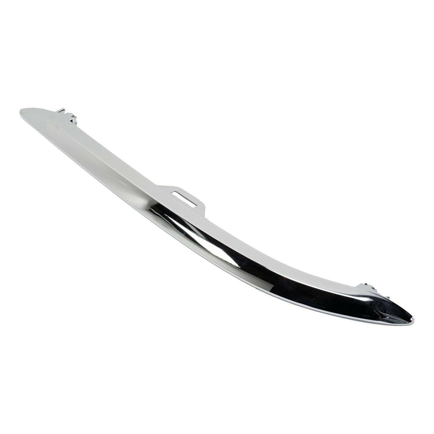 2019-2022 Honda Pilot Bumper Moulding Front Driver Side Lower Chrome , HO1046105. Side view of the replacement part.