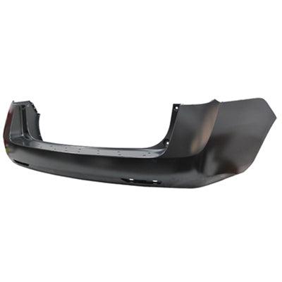2011-2017 Honda Odyssey Rear Bumper Primed Without Sensor , HO1100267. Side view of the replacement part.