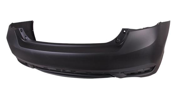 2016-2017 Honda Accord Sedan Rear Bumper Primed With Dual Exhaust Sport/Ex-L , HO1100291. Designed for OEM alignment.