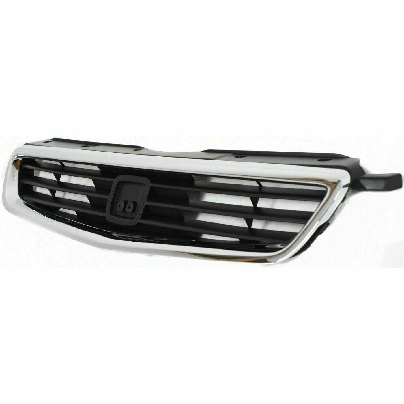 1996-1998 Honda Civic Sedan Grille With Chrome Moulding , HO1200124. Designed for OEM alignment.