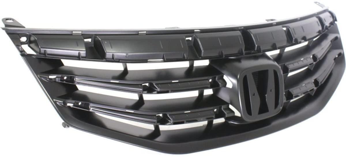 2011-2012 Honda Accord Sedan Grille Matte-Black , HO1200203. Side view of the replacement part.