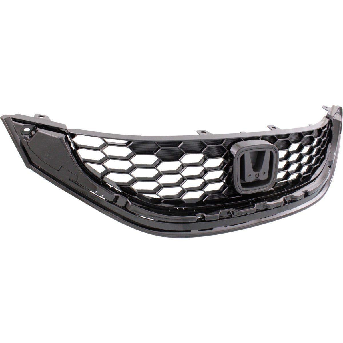 2013-2015 Honda Civic Sedan Grille Black , HO1200218. Exact fit for vehicle restoration.
