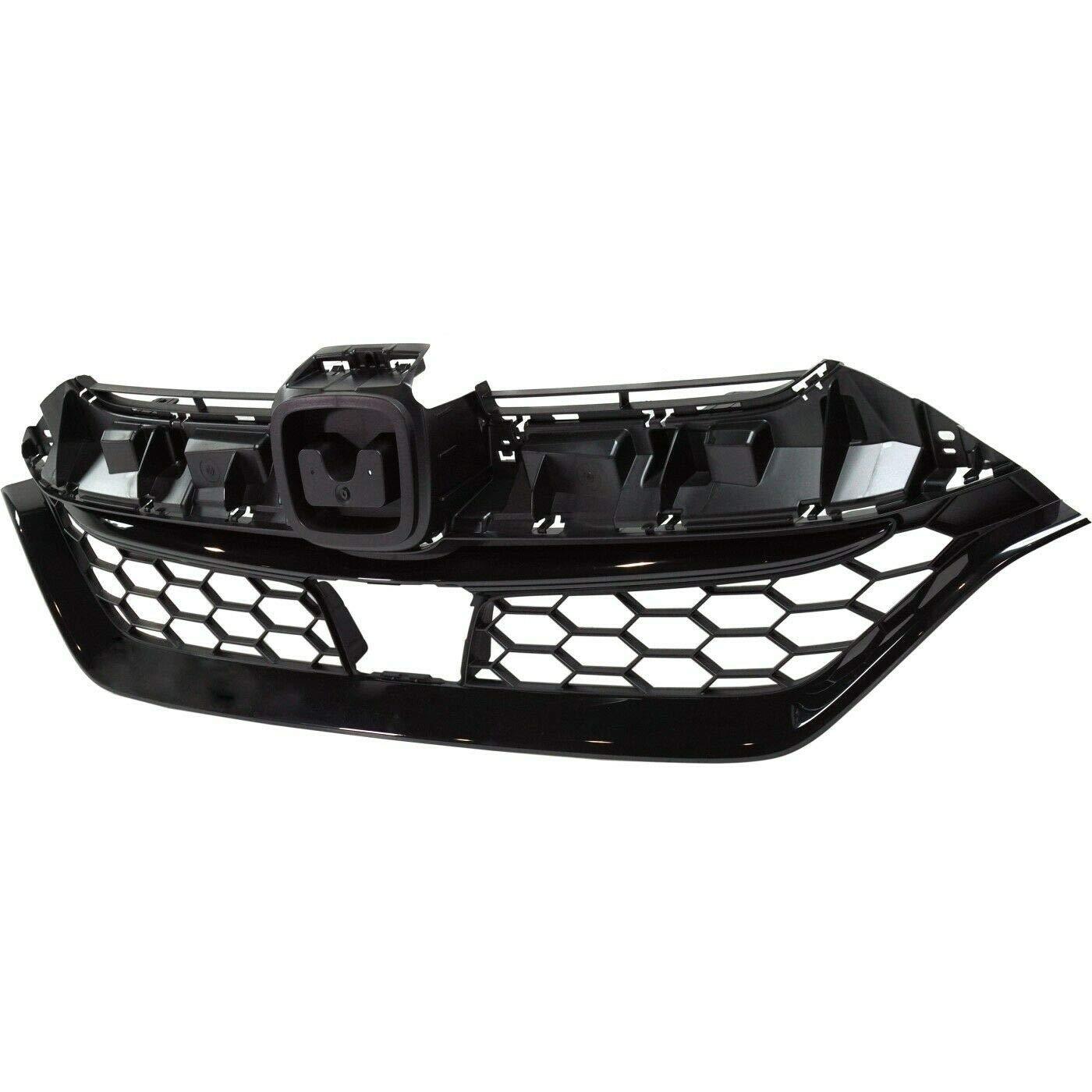 2017-2019 Honda CRV Grille Matte Black Ex/Ex-L/Touring , HO1200233. Side view of the replacement part.