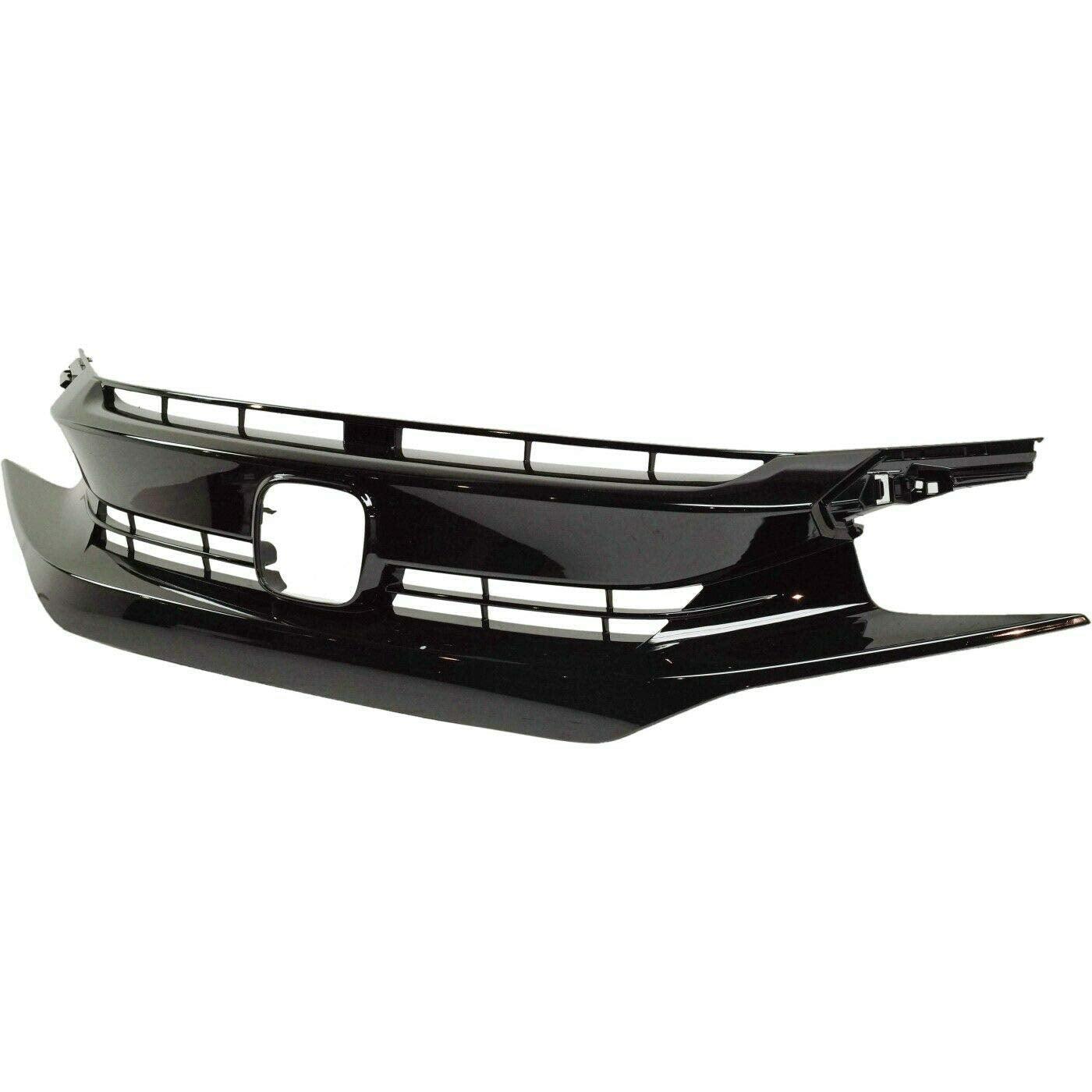 2017-2019 Honda Civic Hatchback Grille Ptd Black , HO1200235. Precision fitment for collision repair.