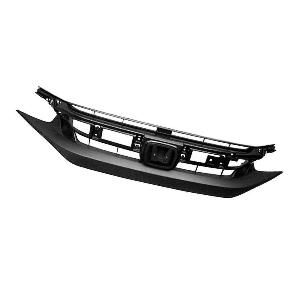 2019-2020 Honda Civic Coupe Grille Textured Black , HO1200241. Angle view for visual reference.