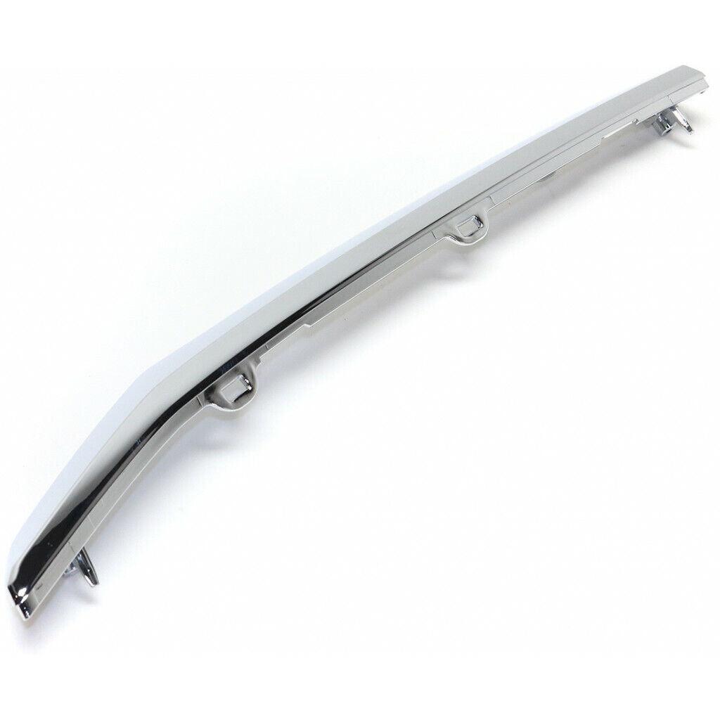 2016-2018 Honda Pilot Grille Moulding Driver Side Chrome , HO1212116. Side view of the replacement part.