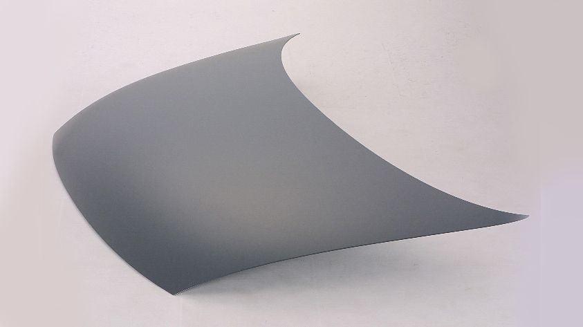 2006-2011 Honda Civic Hybrid Hood , HO1230148. Side view of the replacement part.
