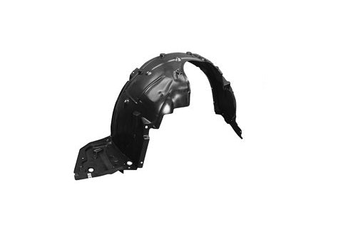 2022-2024 Honda Civic Hatchback Fender Liner Front Passenger Side , HO1249202. Side view of the replacement part.
