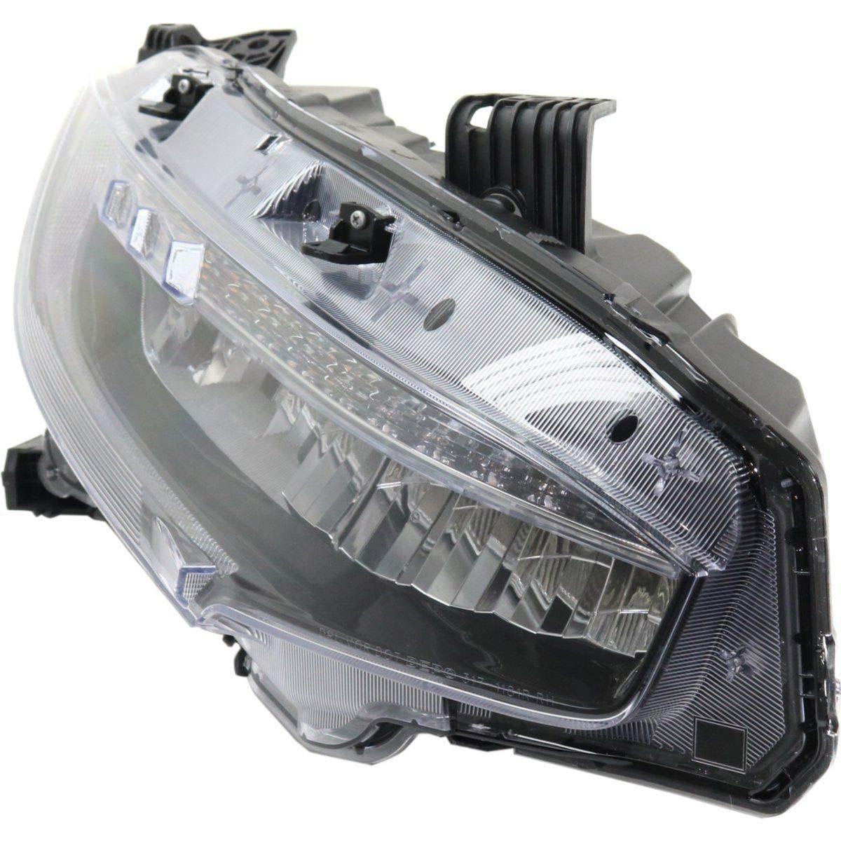 2016-2018 Honda Civic Sedan Head Lamp Passenger Side Led , HO2503176. Angle view for visual reference.