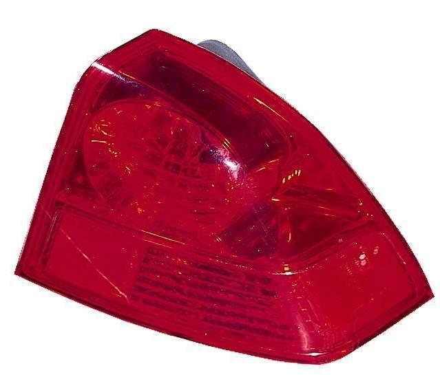 2003-2005 Honda Civic Hybrid Tail Lamp Passenger Side , HO2801153. Installed view for reference.