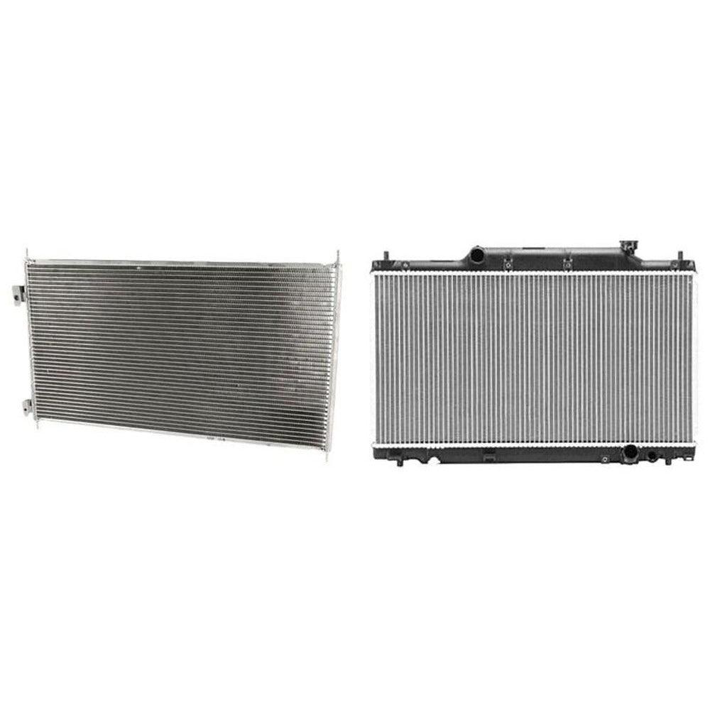 2003-2005 Honda Civic Hatchback Radiator , HO3010197. Side view of the replacement part.