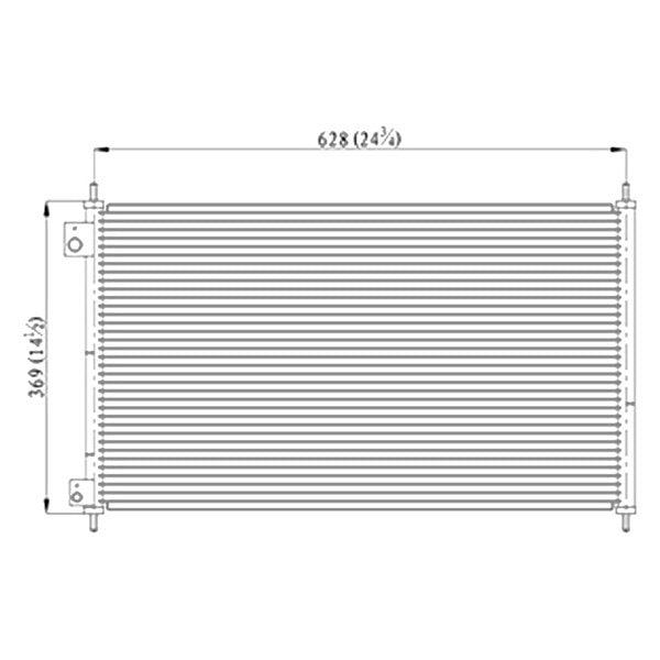1998-2002 Honda Accord Sedan Condenser , HO3030102. Precision fitment for collision repair.