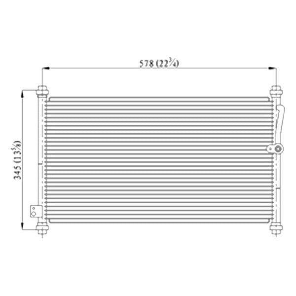 1994-1997 Honda Accord Wagon Condenser , HO3030104. Lightweight yet durable construction.
