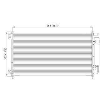 2003-2007 Honda Accord Coupe Condenser , HO3030129. High-quality aftermarket part.