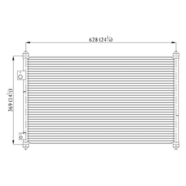 2004-2005 Honda Civic Coupe Condenser , HO3030134. High-strength and long-lasting.