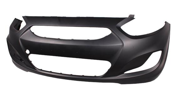 2012-2013 Hyundai Accent Hatchback Front Bumper Primed , HY1000188. Designed for OEM alignment.