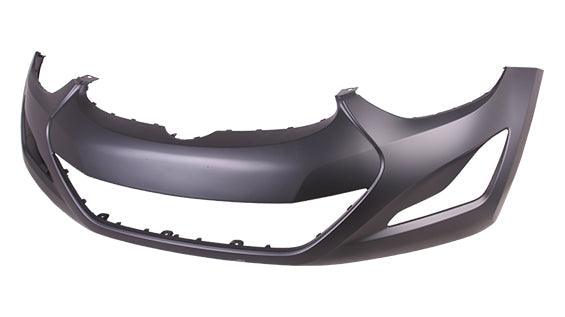 2014-2016 Hyundai Elantra Sedan Front Bumper Primed Without Tow Hook Hole , HY1000203. Direct fit for easy installation.
