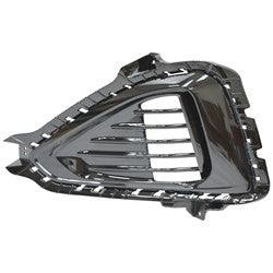 2018-2019 Hyundai Sonata Fog Lamp Bezel Front Driver Side Primed Turbo , HY1038127. Angle view for visual reference.