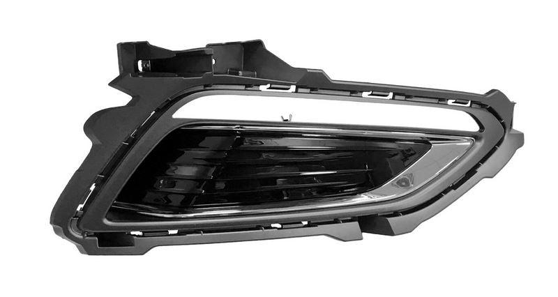 2016-2017 Hyundai Sonata Hybrid Daytime Running Lamp Bezel Driver Side Black With Chrome , HY1038152. Designed for OEM alignment.