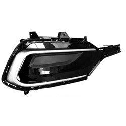 2017-2018 Hyundai Santa Fe Sport Grille Passenger Side Ptd Black/Silver With Hole Insert Sport , HY1039141. Direct fit for easy installation.