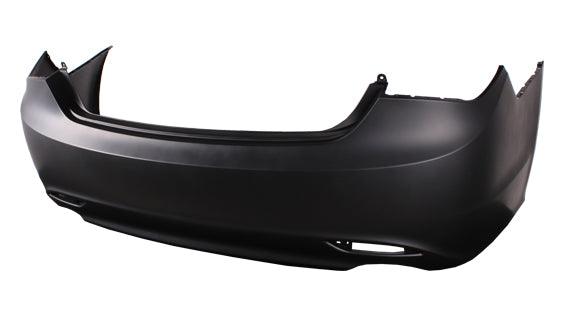 2011-2013 Hyundai Sonata Rear Bumper Primed Double Exhaust , HY1100176. Perfect fit and finish.