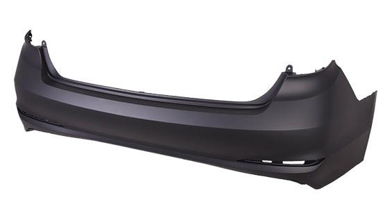 2015-2017 Hyundai Sonata Rear Bumper Primed Without Sensor Hole , HY1100205. Replacement part ready for install.