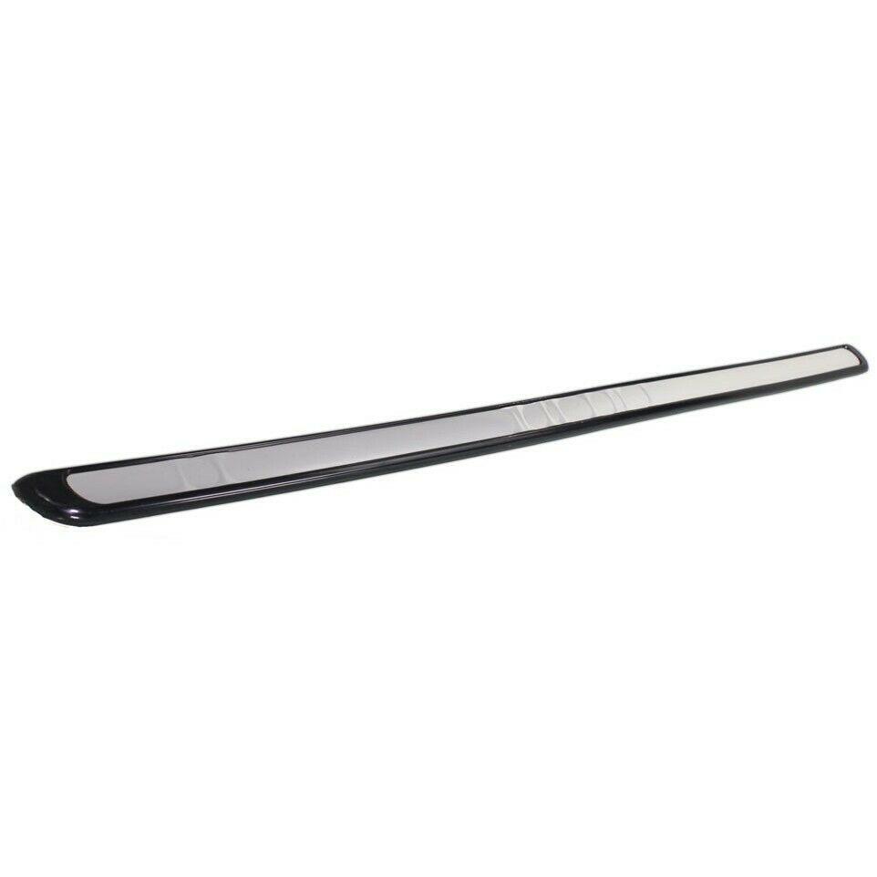 2002-2005 Hyundai Sonata Bumper Moulding Rear Driver Side Chrome Gls/Lx/Ve Model , HY1146102. Installed view for reference.