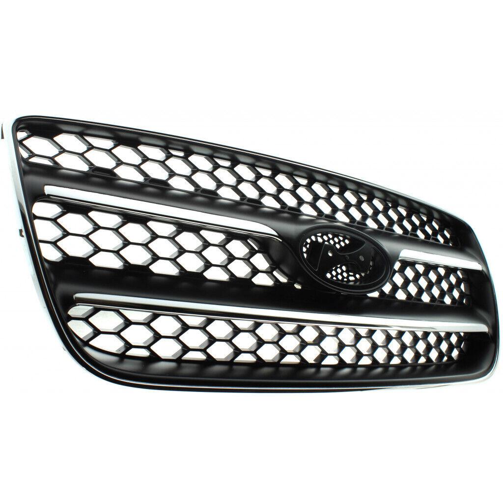 2007-2009 Hyundai Santa Fe Grille Chrome/Black Ltd , HY1200147. Exact fit for vehicle restoration.