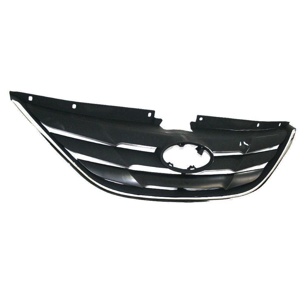 2011-2013 Hyundai Sonata Grille Chrome/Black , HY1200154. Designed for OEM alignment.