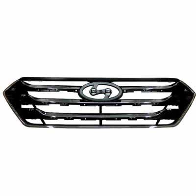 2013-2016 Hyundai Santa Fe Sport Grille Chrome/Black , HY1200164. OEM-style replacement.