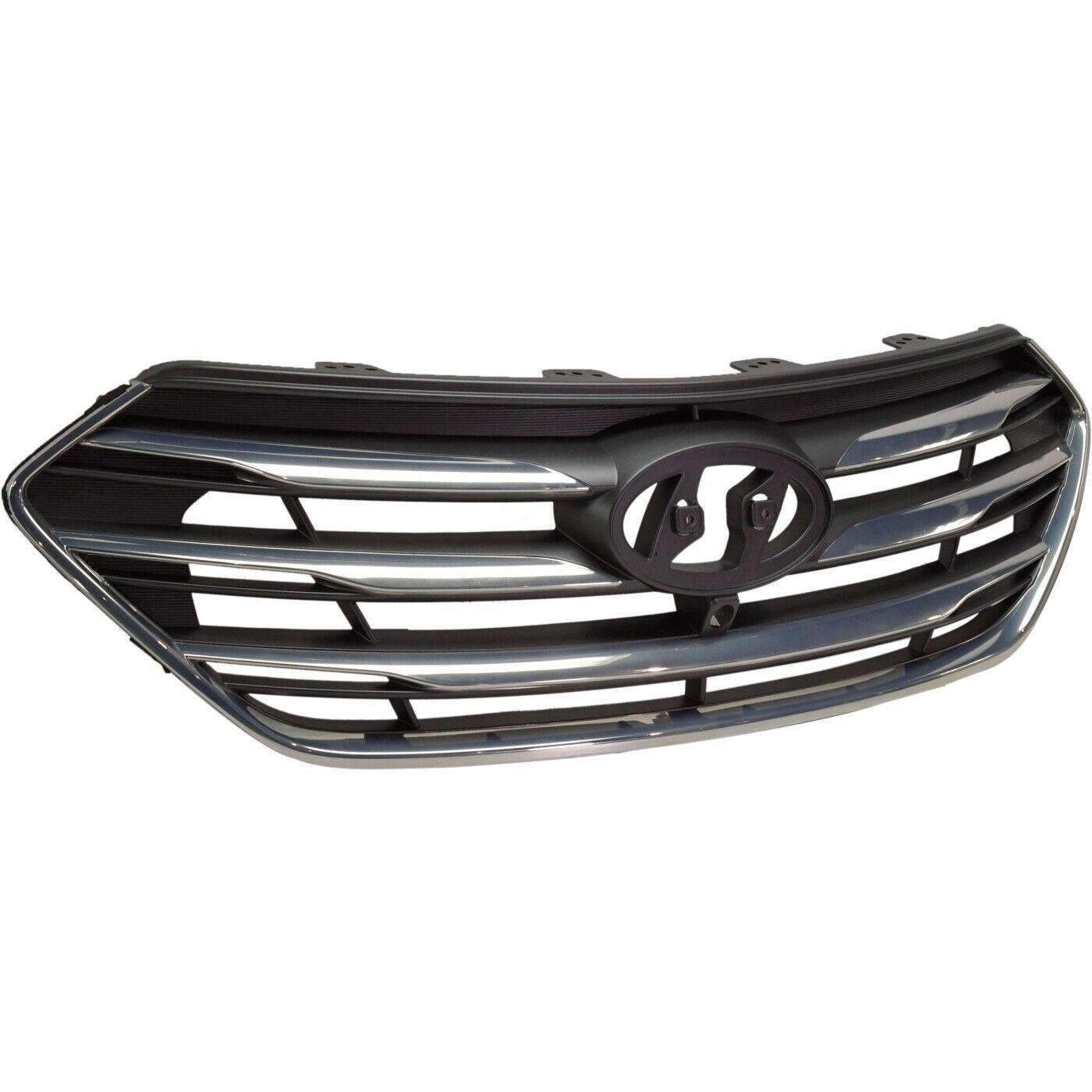 2017-2018 Hyundai Santa Fe Sport Grille Smoke Gray With Camera Sport , HY1200202. OEM-quality exterior component.