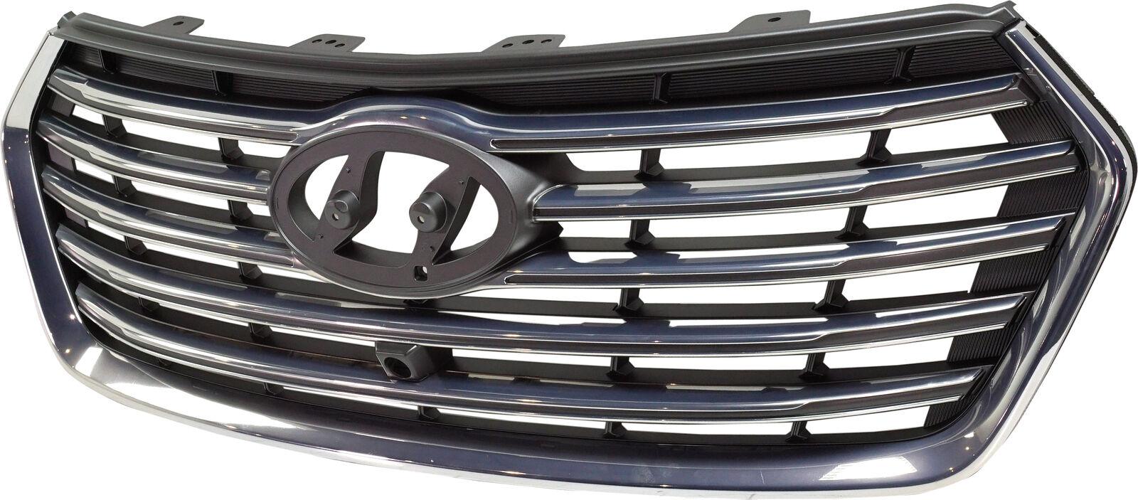 2019 Hyundai Santa Fe XL Grille Black With Silver Surearound With 5Chrome Bars With Camera , HY1200205. Made with quality materials.