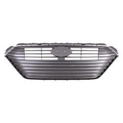 2017-2019 Hyundai Ioniq Hybrid Grille Ptd Silver Gray Use Without Auto Brake System , HY1200223. Designed for OEM alignment.
