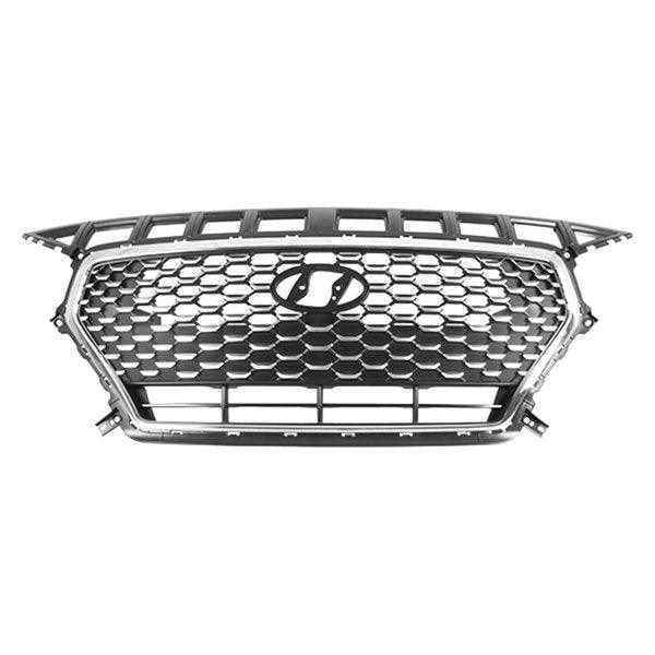 2018-2020 Hyundai Elantra GT Grille Ptd With Chrome Frame , HY1200224. Installed view for reference.