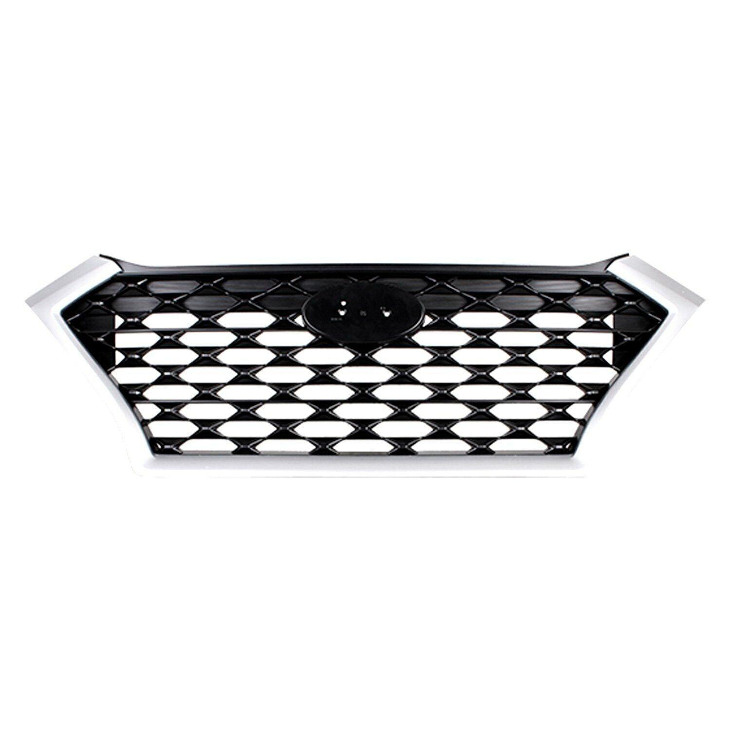 2019-2021 Hyundai Tucson Grille Ptd Black With Silver Frame Without Camera , HY1200225. High-strength and long-lasting.