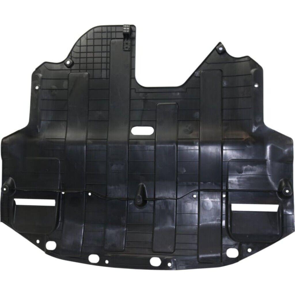 2014-2016 Hyundai Elantra Sedan Undercar Shield Front , HY1228183. Side view of the replacement part.