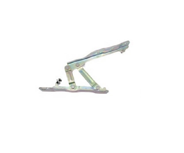 2020-2023 Hyundai Sonata Hybrid Hood Hinge Driver Side Steel Chrome , HY1236200. Side view of the replacement part.