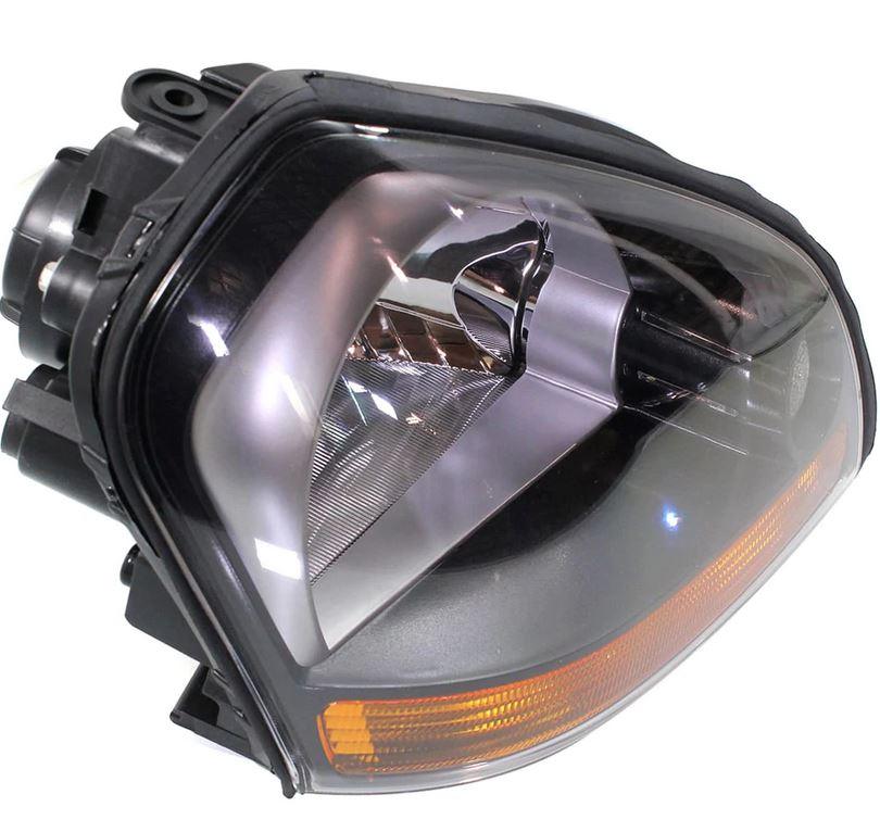 2008-2009 Hyundai Tucson Head Lamp Passenger Side Orange Reflector Black Bezel , HY2503165. OEM-quality exterior component.