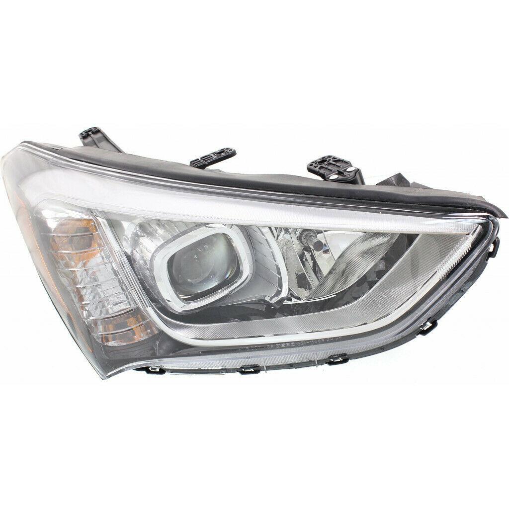 2013-2016 Hyundai Santa Fe Head Lamp Passenger Side Halogen Gls/Ltd Model , HY2503175. Replacement part ready for install.