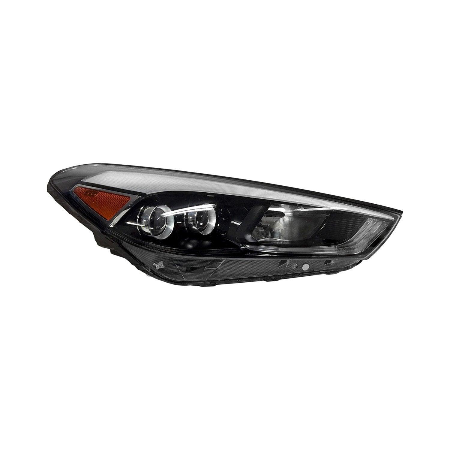 2016-2018 Hyundai Tucson Head Lamp Passenger Side Halogen With Led , HY2503200. Replacement part ready for install.