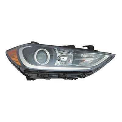 2017-2018 Hyundai Elantra Sedan Head Lamp Passenger Side , HY2503203. Exact fit for vehicle restoration.