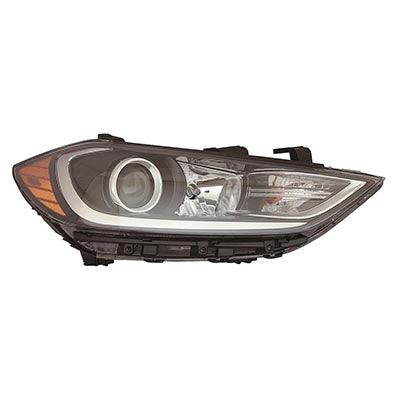 2017-2018 Hyundai Elantra Sedan Head Lamp Passenger Side Halogen , HY2503204. Tested for reliable performance.