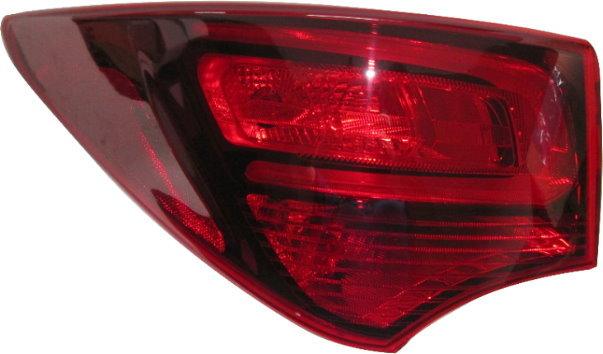 2017-2018 Hyundai Santa Fe Sport Tail Lamp Driver Side Bulb Type , HY2804143. Angle view for visual reference.