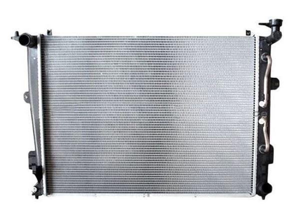 2009-2010 Hyundai Genesis Sedan Radiator , HY3010163. Side view of the replacement part.