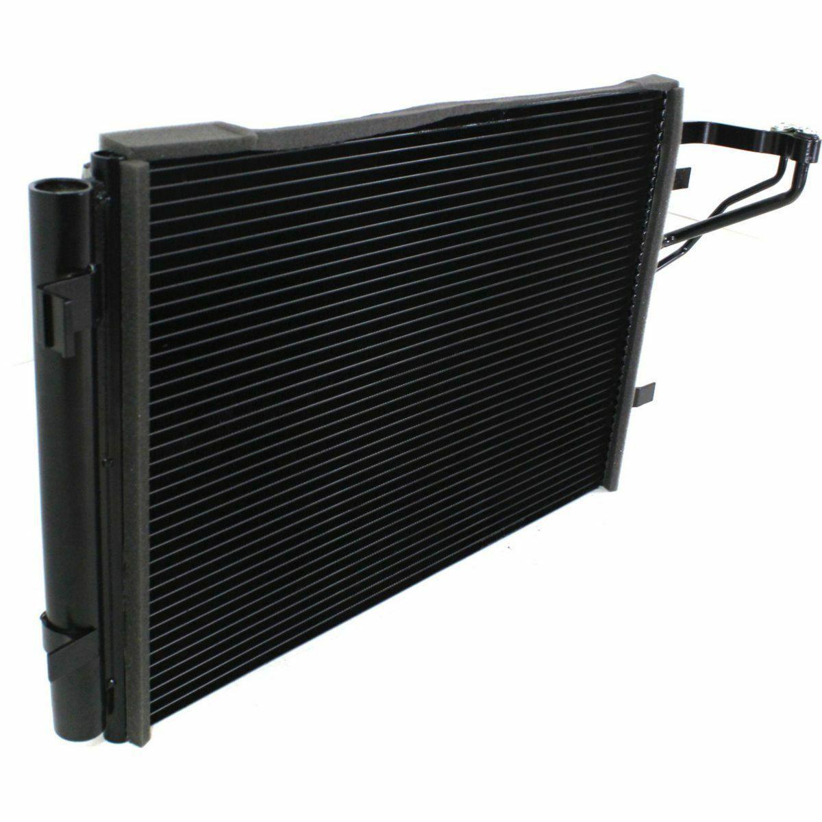 2007-2010 Hyundai Elantra Condenser , HY3030139. Side view of the replacement part.